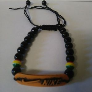 Black Beaded "Nike" Bracelet